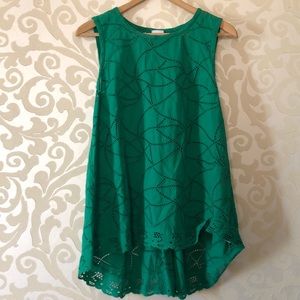 CAbi top in Emerald Green